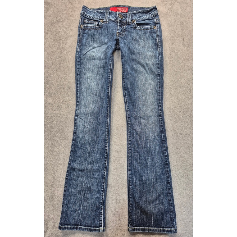 Guess Daredevil Womens 26 Low Rise Bootcut Jeans Medium Wash Stretch Denim Y2K